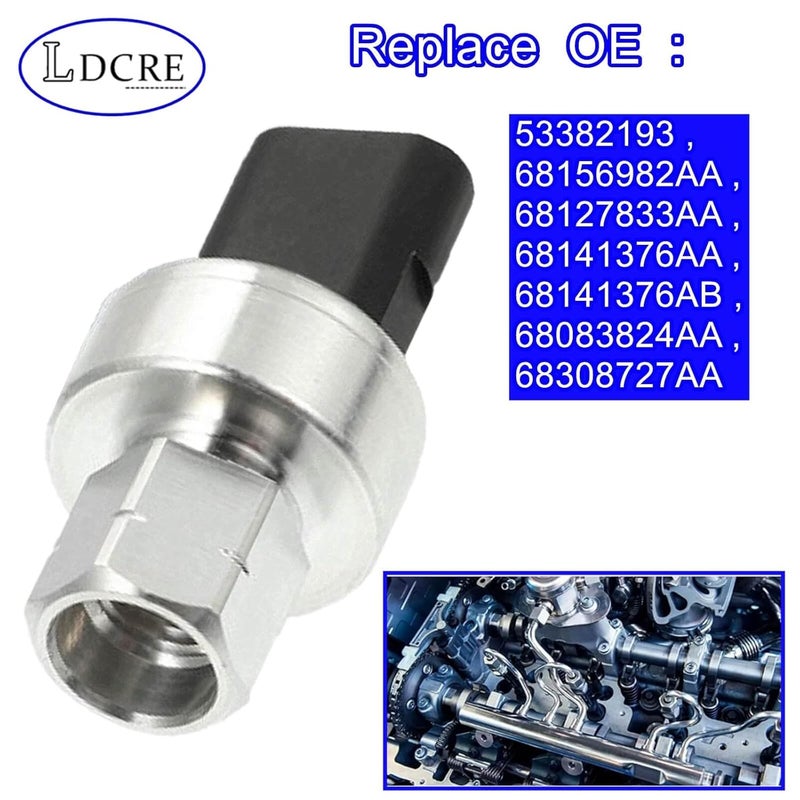 LDCRE A/C Pressure Switch Sensor 53382193 68156982AA,Sensor Switch Compatible with Caliber Challenger Charger Dart Durango,Replace 68083824AA, 68127833AA, 68141376AA, 68141376AB, 68156982AA, 68308727AA - Image 3